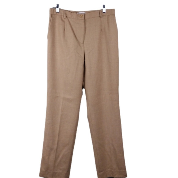 Pendleton Vintage Beige Wool High Rise Flat Front Straight Leg Casual Trouser - Picture 1 of 12